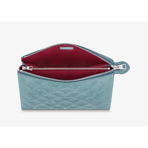 Louis Vuitton Coussin PM Blue Glacier Silver Chain Strap Shoulder Crossbody Bag - Picture 11 of 12